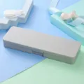 Minimalist grey PP plastic pencil case for students with macaron style design - Gray