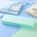 Mint green macaron style plastic pencil box for primary school students - Green