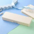 Semplice astuccio color crema macaron in plastica PP resistente per studenti di scuola - Bianco avorio