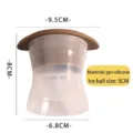Gedetailleerd overzicht van de afmetingen en PP-siliconen van de ijsbalvormmaker - 5cm Ijsbal / Bruin