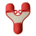 Detailed view of red and white silicone hot bowl clip with non-slip three-finger design - Red