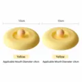 Yellow 10cm silicone cup lid, dust-proof cover for mugs and tea glasses - 10cm Size / Yellow