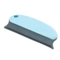 Manual blue and grey pet hair removal brush for clothes and fabrics with ergonomic handle - Light Blue