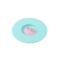 Creative silicone mug lid with cute cat ear design in light blue and pink color - Cat Ear Style / Lake Blue