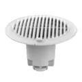 Universal white plastic floor drain core for odor and insect prevention in bathroom - Off White