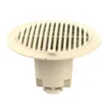 Universal beige round bathroom sewer drain cover with anti-odor floor drain core - Milk Yellow