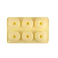 Molde profesional para donuts de silicona de grado alimenticio con 6 cavidades amarillo - 6 cavidades / Amarillo