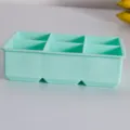 Molde para cubitos de hielo grande de silicona verde menta con 6 cavidades para sopa - Sin Tapa / Verde