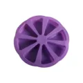 8-cavity purple silicone cake mold for baking mousse, chocolate, and pizza slices - Purple