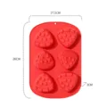 Red fruit-shaped silicone cake mold for baking, 26x17.5x3cm heat-resistant oven tool - Watermelon Style / Red