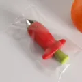 Stainless steel strawberry huller tomato stem remover red green kitchen tool variant - Individual OPP Bag