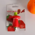 Stainless steel strawberry huller stem gem kitchen tool with press handle for fruits. - Card Packaging