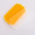 Bandeja de cubitos de hielo de silicona amarilla con 37 celdas y una tapa clara - Tapa Solo (Sin Bandeja) / Tapa de Sellado / Naranja
