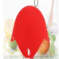 Non-stick red food-grade silicone egg poacher tool for microwave steaming and poaching - Red