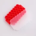 Bandeja de hielo de silicona de panal roja de 37 rejillas con tapa transparente para DIY - Solo Tapa (Sin Caja) / Tapa de silicona / Rojo