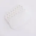 Bandeja de cubitos de hielo profesional en forma de panal de 37 rejillas con tapa blanca - Tapa Solo (Sin Bandeja) / Tapa de silicona / Blanco Transparente
