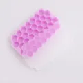 Bandeja de hielo de panal rosa de 37 rejillas con tapa para bebidas caseras - Tapa Solo (Sin Bandeja) / Tapa de Sellado / Púrpura Taro
