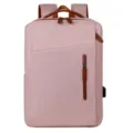 Stijlvolle roze uitbreidbare laptoprugzak voor zakelijk gebruik en reizen met USB-poort - Geschikt Voor 15,6 Inch Laptop / Roze
