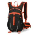 Breathable black and orange Oxford cycling backpack for outdoor sports and hiking - Orange