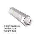 Tubo ahumador hexagonal de 6 pulgadas de acero inoxidable para parrilla barbacoa - Tubo de Ahumado Hexagonal de 6 Pulgadas