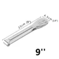 Professionelle 23 cm Küchenzange aus Edelstahl für Brot, Grillen und Steaks, 9 Zoll - 9 Zoll Edelstahl Servierzange