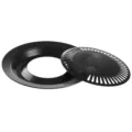 Sartén redonda para barbacoa coreana con revestimiento negro antiadherente portátil - Engrosado / 30cm / Negro