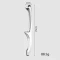 Stainless steel BBQ tongs food tweezers 29cm long 88.5g for Korean grill kitchen - Large Round Head / 29cm / Silver