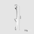 Professional 20cm stainless steel BBQ tongs and food tweezers in silver, 57g - Small Round Head / 20cm / Silver