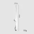 Premium 24cm stainless steel Korean BBQ food tongs weighing 57g for kitchen or outdoor use - Pointed Tip / 24cm / Silver