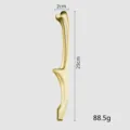 Professional gold stainless steel Korean BBQ food tongs with 29cm length and 88.5g weight - Large Round Head / 29cm / Gold