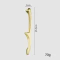 Golden stainless steel Korean BBQ food tweezers with 25.5cm length and slim handle design - Medium Round Head / 25.5cm / Gold