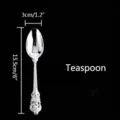 Vintage silver-plated ornate palace style small dessert spoon with silver finish variant - Small Spoon / Silver