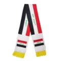 Detailansicht des Schals mit der Flagge des Irak und Fransen aus Satin-Polyester - Stil 1