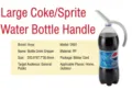 Ergonomic white plastic handle attachment for large soda bottles such as cola and sprite - Standard Cola Handle