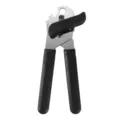 Apriscatole manuale in acciaio inossidabile con manici neri ergonomici per la cucina - Nero (Nero A)