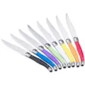 Colorful stainless steel steak knives set with plastic handles for kitchen dining table use. - Mixed 8 Pieces Set