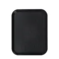Professional black rectangular non-slip plastic fast food serving tray for catering - 30.4x41.3cm / Black