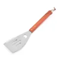 Multifunctional stainless steel BBQ spatula with wooden handle and bottle opener - BBQ Spatula
