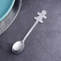 Premium stainless steel coffee stirring spoon with cute gingerbread man handle design - Gingerbread Man
