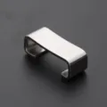 Modern stainless steel chopstick rest with a minimalist curved rectangular design - Stainless Steel Chopstick Rest