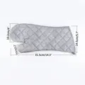 13-inch heat-resistant grey quilted oven mitt with detailed metric and imperial dimensions - 31cm / Gray