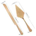 Ornate gold stainless steel wedding cake knife and server set with floral relief patterns - Knife and Server Set / Rose Gold