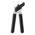 Apriscatole manuale robusto in acciaio inossidabile con manici neri ergonomici per cucina - Nero (Nero C)