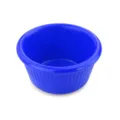 Bright blue ribbed sauce ramekin for condiments, fries dipping and restaurant tableware - Blue