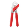 Apriscatole manuale in acciaio inossidabile con manici rossi ergonomici ed apribottiglie - Rosso (Rosso D)