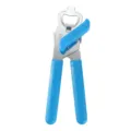 Apriscatole manuale professionale in acciaio inox con manici blu e funzione apribottiglie - Blu (Blu D)