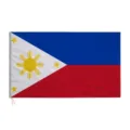 Detailansicht der Nationalflagge der Philippinen 3x5ft mit robuster Masttasche für die Aufhängung - 90x150cm Ärmel-Stil