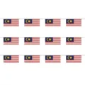Hochwertige Malaysia-Flaggenkette aus Polyester für Dekorationen zum Nationalfeiertag - Malaysia Nationalflagge Wimpelkette (Horizontal 15 Stück)