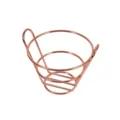 Rose gold wire-frame cone-shaped snack basket for serving french fries and snacks - Rose Gold