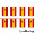 Bandiere spagnole a festone di alta qualità per decorazioni di coppa del mondo - Stile Spagna
